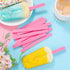 30 Pieces Acrylic Reusable Cakesicle Sticks - Ice Cream Cakesicle Mold for Home Cake Candy Gifts, Pink, 4.6 Inches