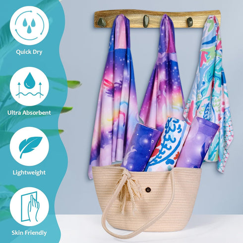 Towel Amigo 50" 30" 3 12 -1Pack Unicorn Hooded Towel, Oversized L x W for Ages to Kids, Unicorn Theme