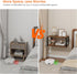 2 Homode Floating Nightstand, Wood Floating Bedside Table with Cable Hole, Tier Wall Mounted Nightstand, Hanging Night