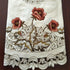 23"x47"Red USTIDE Embroidery Flower Table Runner Roses Design Table Overlays Durable Cut Work Table Cloths Table Cover