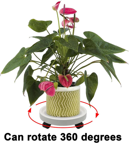 2-Pack 13" Heavy Duty Plant Caddy with Lockable Wheels, Industrial-Grade Rolling Plant Stand for Indoor/Outdoor Potted