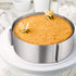 6-12 Inch Adjustable Stainless Steel Cake Mold Ring - Mousse Baking Mould with Collars and Clear Strips