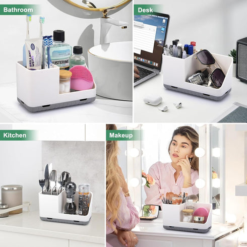 Countertop PARKMANI Toothbrush Holders for Bathrooms, Kids Electric Toothbrush and Toothpaste Holder with Drainage