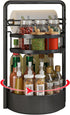 CLOKTA Rotating Spice Rack with Paper Towel Holder, 2 Tier Turntable Lazy Susan,