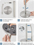 SMARTAKE Paper Towel Holder, Standing Weighted Base Non-Slip Dispenser with Spring Arm for Easy Tear