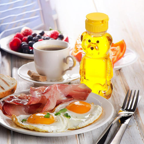 36 Transparent(240 Ml/ 8 oz) Thenshop Pcs Honey Bear Bottle,Plastic Honey Squeeze Bottle,Honeybear Squeeze Jars,Cute