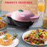 Mini Maker Waffle Maker 5“ Non-Stick Waffler Iron, Adjustable Browning Control, Heart Shape (Pink)
