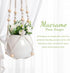 EWPJDK 3 PCS Macrame Plant Hanger Indoor Hanging Planter Basket with Wood Beads Plants Holder Decorative Flower Pot