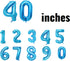 40 Inch Birthday Helium Foil Digital Balloons, Glossy Blue Number 0-9 (5)
