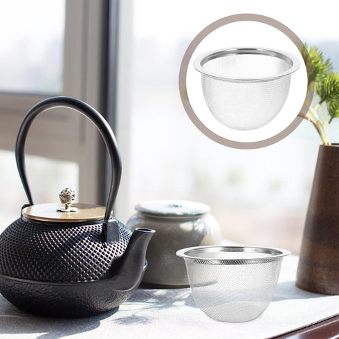 Luxshiny Mesh Tea Filter, 8Pcs Stainless Steel Tea Strainer Insert for Loose Tea Leaves, Replacement for Teapot