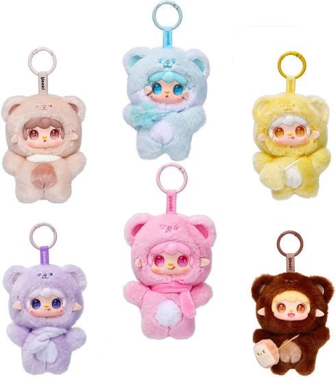 Yooki Cute Plush Pendant Blind Box,Random Vinyl Dolls Surprise Birthday Gifts,Single Mystery