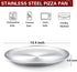TeamFar 13.4 Inch Stainless Steel Pizza Pan, Large Round Oven Baking Bakeware, Healthy & Heavy Duty