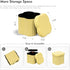 12.6"x12.6"x12.6" B FSOBEIIALEO Storage Ottoman Cube, Flowers Shaped Ottomans with Storage Foot Stool Footrest