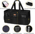 LHZK Stand Up Extra Large Utility Tote Bag with Lid, Utility Tote Bag with Metal Wire Frame and the Sides Rinforced