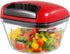 Geedel Manual Food Processor Vegetable Chopper, 2 Cup (500ml) Red Pull Chopper for Veggies, Fruits, Salad, Nuts, Herbs