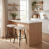 Counter Set 4 NICEEC Beige Bar Stool Covers Rectangle Spandex Stretch Vanity Barstool Seat Covers Water Repellent