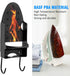 Ironing Board Hanger Wall Mount, Heat Resistant Iron Holder with Rack for Max 5 Inch Width, Black