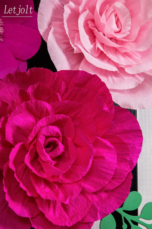 3D Letjolt Giant Paper Flowers Decoration for Wall Artificial Flowers Wedding Backdrop Handcrafted Rose for Baby Shower