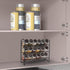 SWOMMOLY 18 396 Set, Countertop, Spice Rack Organizer with Empty Square Spice Jars, Spice Labels with Chalk Marker