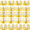 SIQUK 25 Pieces Gold Party Paper Crowns, 5 Styles, 5 Pcs Each, Golden Foil Headwear for Celebration