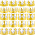 SIQUK 25 Pieces Gold Party Paper Crowns, 5 Styles, 5 Pcs Each, Golden Foil Headwear for Celebration