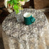 33 inch SUTAVIA Lace Rose Fabric Round Tablecloth Gold Floral Coffee Table Cover Classic Dustproof Table Protector