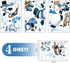 Mfault 139 PCS Winter Snowman Window Clings 4 Sheets, Let It Snow Winter Sports Wall Stickers Decal Decorations, Snowball Snowflakes 2024 New Year Christmas Living Room Home Kitchen Decor Holiday Gift