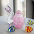 HDCRYSTALGIFTS 3.5 Inch Crystal Rabbit Bunny Figurine, Spring Easter Decorations, Glass Art Animal Paperweight