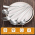 Matte Silverware Set, 5-Piece Round Stainless Steel Hostess Flatware Set, Satin Finish, Dishwasher Safe