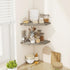 Realgulf 4-Pack Corner Shelves for Bathroom & Kitchen, Space-Saving Floating Corner Wall Shelf with Easy Installation