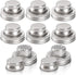 8 Pack Mason Jar Shaker Lids, Stainless Steel Spice Lids with Silicone Seal for Regular Mouth Mason Jars