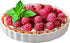 FEOOWV 7 Inch White Round Porcelain Quiche Pan - Non-Stick - Baking Tart Pies, Chicken Pot Pie, Dishwasher Safe