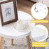 15 18 Inches Apicizon Round Side Table, White Tray Nightstand Coffee End Table for Living Room, Bedroom, Small Spaces