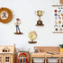 3-Pack 6'' AceList Round Floating Shelves for Wall Decor, Diameter Acacia Wood Floating Shelf, Cup Plant Wall Shelves