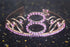 8th Pink Birthday Tiara and Sash, Happy 8th Birthday Party Supplies with Glitter Satin Sash and Crystal Crown