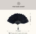 BABEYOND Vintage Style Folding Handheld Ostrich Feather Fan, 1920s Flapper Accessories in Black