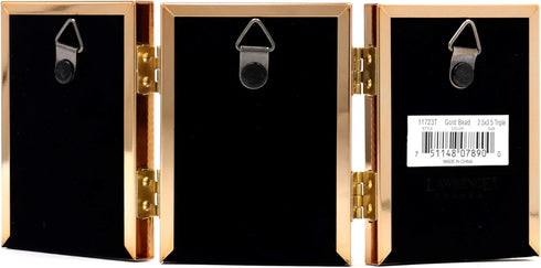 Lawrence Frames Gold Bead Border Design, 2.5x3.5 Triple