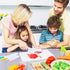 4 Pcs Kids Knife Set, Nylon Kitchen Knife with Crinkle Cutter, Plastic Toddler Chef Knife for Real Cooking