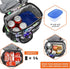 opux Leakproof Floral Grey Insulated Lunch Bag for Men Women, Portable Soft Lunch Cooler with Strap