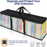 CCidea DVD Storage Bags (Set of 4), Clear PVC Media Holder Case with Handles for DVDs, CDs, Blu Ray Discs