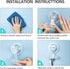 VIS'V Suction Cup Razor Holder - Shower Suction Hooks for His and Hers, Removable and Reusable, Clear