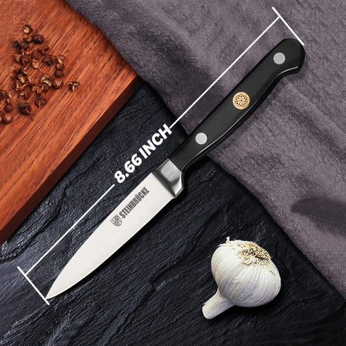 Gioventù Paring Knife 4 inch - Small Kitchen Knife Forged from German Stainless Steel, Sharp for Cutting Fruits
