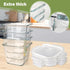 32 oz, 4 4 Pack Soup Containers with Lids Glass Cup Borosilicate Glass Food Storage Containers, Microwave & Freezer