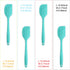 Silicone Spatula Set, 4-piece, Heat-Resistant Non-stick Rubber with Stainless Steel Core, Light Blue