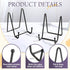 Mixweer 12 Pcs Black Metal Display Stands for Photos, Books, Plates, and Picture Frames (3 Inch)