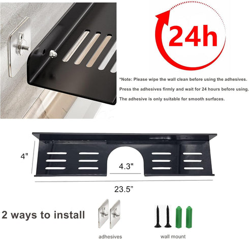 17 Inch Acrylic Bathroom Shelf Organizer, Over The Faucet Sink Shelf, Bathroom Countertop Organizer for Kitchen