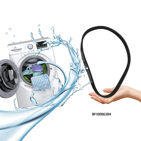 W10006384 Washer Belt Drive Belt,Suitable for Whirlpool Maytag Kenmore washing machines Washing machine drive belt Replaces WPW10006384 WPW10006384VP PS11747978 AP6014712