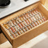 4 Tier(8 Packs),Expandable 11" 22" Acrylic Spice Drawer Organizer from to Seasoning Organizer Tray for Kitchen - Clear