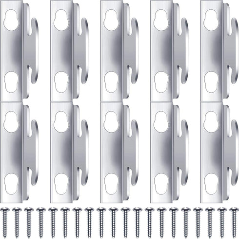 Funrous Curtain Rod Bracket Hooks, Adjustable Curtain Rod Sets with Screws for Home Kitchen Supplies (5 Sets)