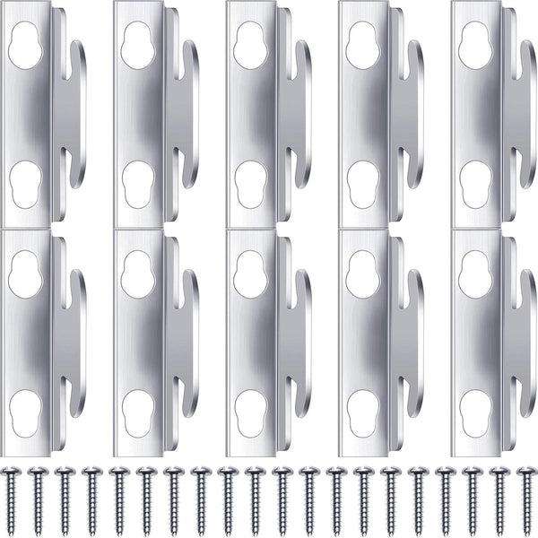Funrous Curtain Rod Bracket Hooks, Adjustable Curtain Rod Sets with Screws for Home Kitchen Supplies (5 Sets)